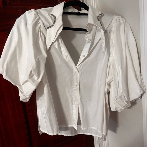 Garcia embellished top! Worn once size large - Picture 1 of 4
